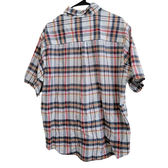 Vintage Woolrich Button Up Shirt Mens Size XL Plaid Short Sleeve Cotton - Picture 2 of 5